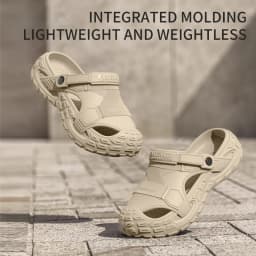 EVA Sandals for Men in Summer, Thick Soft Soled for Outdoor Wear, Beach Shoes for Casual Sports, and Perforated Shoes
