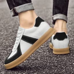 Invisible Height-Increasing Shoes 8cm German Training Shoes for Men, Summer Breathable Casual Sneakers, Genuine Leather Retro Versatile Forrest Gump Shoes 6cm