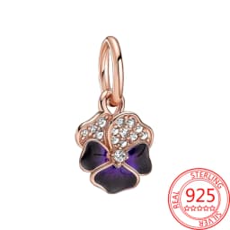 Exquisite 925 Sterling Silver Dragonflies&Earth&Ladybugs&Keys&Shells&Flowers Charm Fit Brand Bracelet Ladies DIY Jewelry