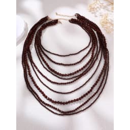 2pcs Boho Layered Long Necklace Set, Acrylic Beads for Autumn/Winter Style & Sweater Pairing