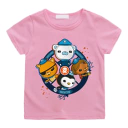 Summer Cartoon Print The Octonauts T-shirts Cartoon Boys/girls Manga 100%Cotton Short Sleeve BoysGirls High Quality T Shirt