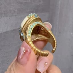 Vintage White Enamel Opal Ring Real For Woman Sea Blue Square Crystal Drop Oil Summer Jewelry Oval Valentine Day Accessories