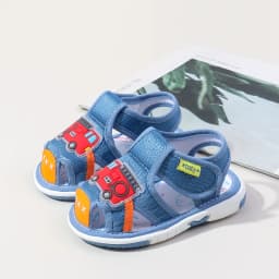 2025 Baby Squeaky Shoes Summer Sandal High Quality Funny Toddler Sound Pre-walking Sneaker Cute Car Patterns For Kid Unisex