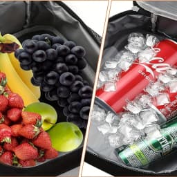 Portable Large Capacity Insulated Lunch Box, Reusable Lunch Bag for Men Women, Waterproof Oxford Cloth Insulated Cooler Bag