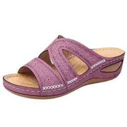 Summer 2026 Women's Sandals with Exposed Toes, Retro Anti Slip Leather Casual Women's Fashionable Versatile Sandals