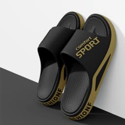 Men's Fashion Slide Sandals Summer Non-Slip Comfortable Flat Sole Slippers for Indoor & Outdoor Wear Trendy Breathable Home Shoe