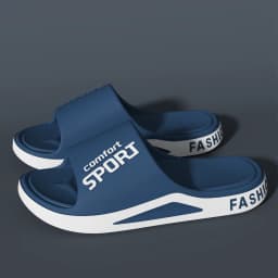 Men's Fashion Slide Sandals Summer Non-Slip Comfortable Flat Sole Slippers for Indoor & Outdoor Wear Trendy Breathable Home Shoe