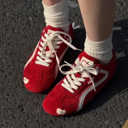 Red Apple Training Shoes Women's Soft Bottom Lightweight and Comfortable Forrest Gump Shoes Sports and Leisure Board Shoes