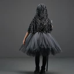 Halloween Death Dress Up Costume With Hoodies Girls Evil Role Playing Tulle Tutu Kids Carnival Party Fancy Sickle Chain Clothes