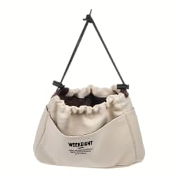 Drawstring Canvas Storage Organizers Multi-Pockets Liner Bag Lightweight Portable Travel Storage Bag