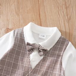 Newborn Clothes Checkered Gentleman Soft Boy And Girl Springand Autumn Long Sleeved Baby Triangle Jumpsuit+Pants+Hat 3-Piece Set