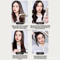 2 IN 1 Gold Negative Ion Dual Use Hair Straightening And Curling Iron Clamp Home Use Hair Styling Tool For All Hair