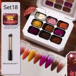 UR SUGAR 4 In 1 Pat Painting Gel Nail Polish Set 9 Colors Semi Permanent Soak Off UV LED Nails With Sponge Gradient For Nail DIY