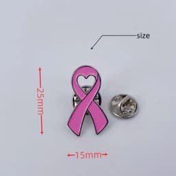 5/10/50/100 Pcs Breast Cancer Awareness Pins - Pink Cancer Ribbon Lapel Pin for Women & Charity Support - Enamel Brooches