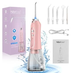 H2ofloss Cordless Water Flosser 5 Modes 300ml 2500mAh USB Rechargeable Portable High Pressure Oral Irrigator for Teeth Cleaning
