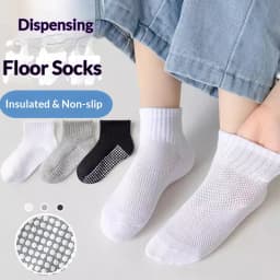 10pairs of solid color children's socks, boys' mesh adhesive style, spring and summer sweat absorbing classic black and white gr