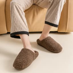 Men's Autumn Winter Slippers Indoor House Shoes, Non-Slip Warm Soft Plush Slip-Ons, Couple's Cozy Breathable Quiet Home Slippers