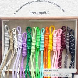 DIY Bag Pendant Nylon Handmade Braided Rope Keychain Colorful Keyring For Women Bag Charm Handbag Hanging Dec Key Holder