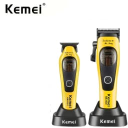 Kemei 1920 1921 Electric Hair Trimmer 9000RPM Professional Hair Clippers Barber Vector Motor Finish Hair Cutting Machine for Men