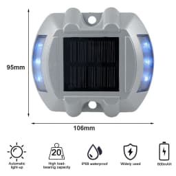 Solar Driveway Lights Deck Pathway Lights Solar Dock LED Light Safety Light Wireless Deck Lights for Path Garden Walkway