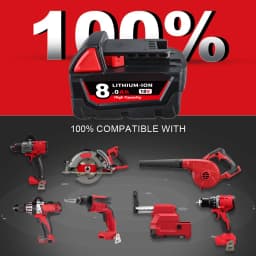 1/2/4Pcs 8.0Ah M18 Replace for Milwaukee 18V Li-on Battery Pin Suit for 48-11-1840 48-11-1850 Tools With M12-18C Dual Charger