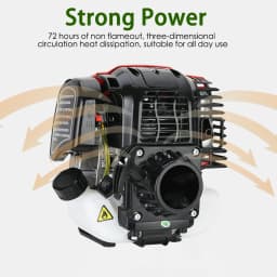 PORIYA 7IN1 Petrol Pole Chainsaw Brush Cutter Whipper Snipper Hedge Trimmer 52CC & 62CC