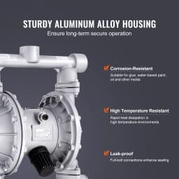 SucceBuy Air Operated Double Diaphragm Pump, 44 GPM Max 115PSI Air Waste Oil Pneumatic Transfer Pump for Diesel Grease Oil Use