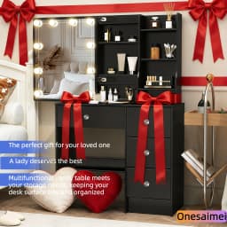 New home dressing table with vanity mirror Features three colour modes and adjustable brightness Ideal birthday gift
