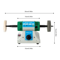 Bench Buffer Polisher 320W 800 10000rpm Variable Speed Grinding Machine with Wheels for Metal Wood Jewelry Polishing Auto Repair