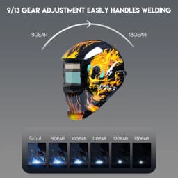 PORIYA Solar Helmet Auto Darkening Welding Welder Lens ARC TIG MIG MAG Large View