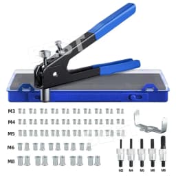 107x Riveter Nut Nutsert Tool Rivnut Gun Wrench Nuts Riveting Kit Mandrels M3-M8