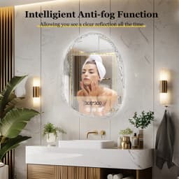 LUVODI Frameless LED Bathroom Mirror with Touch Sensors Wall Mounted Backlit Vanity Mirror IP44