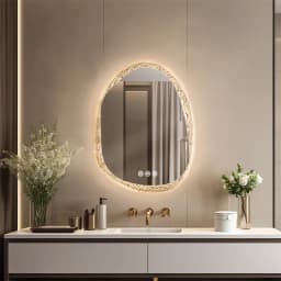 LUVODI Frameless LED Bathroom Mirror with Touch Sensors Wall Mounted Backlit Vanity Mirror IP44