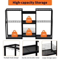 Heavy Duty Garden Tool Organizer Yard Tool Tower Rack Workshop Garage Storage Rack with Slots for Outdoor Shed Tool Rake