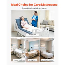 SucceBuy Hospital Bed Mattress 300 lbs Load Long Term Care Pressure Redistribution Dual Layer Foam Mattress for Nursing Homes