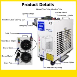 BWT2000W Laser Cleaning Machine Rust Removal Cleaning Oil Paint for Metal Cleaning Width 300MM Fiber Laser Cleaner Rust Removing