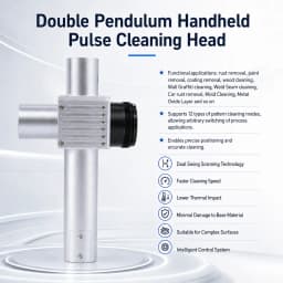 Double Pendulum Laser Cleaner JPT Pulsed Laser Cleaning Machine For Remove Rust Oil Paint Metal Wood Wall Graffiti Car Model Cleaning 300W 500W