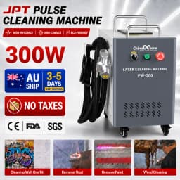 Double Pendulum Laser Cleaner JPT Pulsed Laser Cleaning Machine For Remove Rust Oil Paint Metal Wood Wall Graffiti Car Model Cleaning 300W 500W