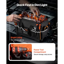 SucceBuy 16/20in Tool Bag 33-Pocket Professional Electrician Portable Toolbag Working Multifunction Organizing Storage Tool Bag