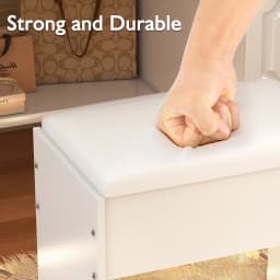 Dressing Table Makeup Chair Vanity Cushion Stool Dresser Piano Seat Wood Leg