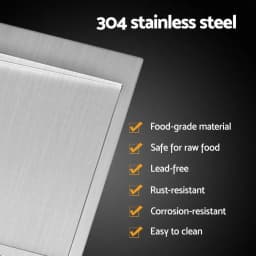 Stainless Steel Kitchen Sink Basin Large Single Bowl 155x50cm Undermount Topmount Flush Mount Durable Deep Workstation Sink