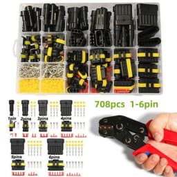 708pcs Car Waterproof Electrical Wire Automotive Connectors Plug with Pliers Kit