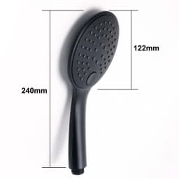 **Sydney Stock** KYLINS WELS Matt Black Round Hand Held Shower Head Rose with 3-Mode Spray Massage Bathroom Replacement