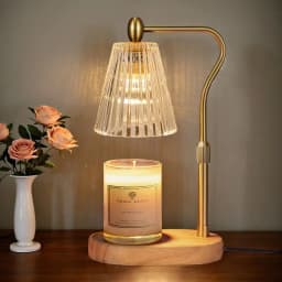 Candle Warmer Lamp - Candle Warmer Lamp with Timer and Dimmer Adjustable Height, Electric Wax Melt Warmer with 2 Bulbs