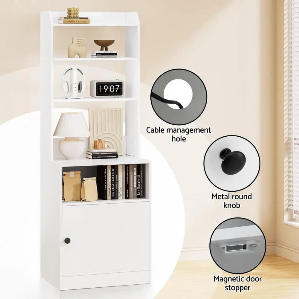 Bedside Table Nightstand with Charging Station Storage Drawer Modern Small Space End Table for Bedroom Living Room Home Use