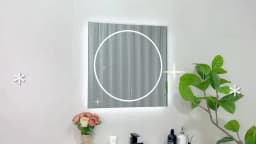 LUVODI 24x32" Modern Smart LED Bathroom Mirror,Tempered Glass Square-Oval Wall Backlit Vanity Dressing Shower Mirror,Dimmable Fogless Creative Makeup Mirror for Restroom
