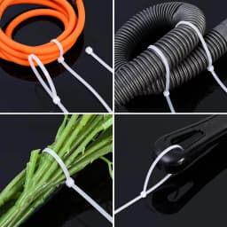 100Pcs Reusable Nylon Self Locking Cable Ties Adjustable Plastic Wire Fastening Straps For Home Office