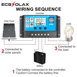 30A Smart PWM Solar Regulator Auto 12V/24V LCD Screen Dual USB Charging Controller Photovoltaic Battery Stabilizer for Off-Grid Home Solar Power System