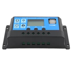 30A Smart PWM Solar Regulator Auto 12V/24V LCD Screen Dual USB Charging Controller Photovoltaic Battery Stabilizer for Off-Grid Home Solar Power System