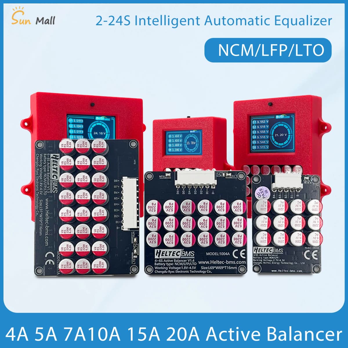 Active Equalizer Balancer4A 5A 7A 10A 15A 20A 4S 12S 24S Cells Balancer Lifepo4 Lipo LTO Battery Energy Capacitor Lithium Pack